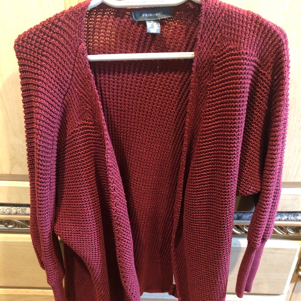 Maroon cardigan